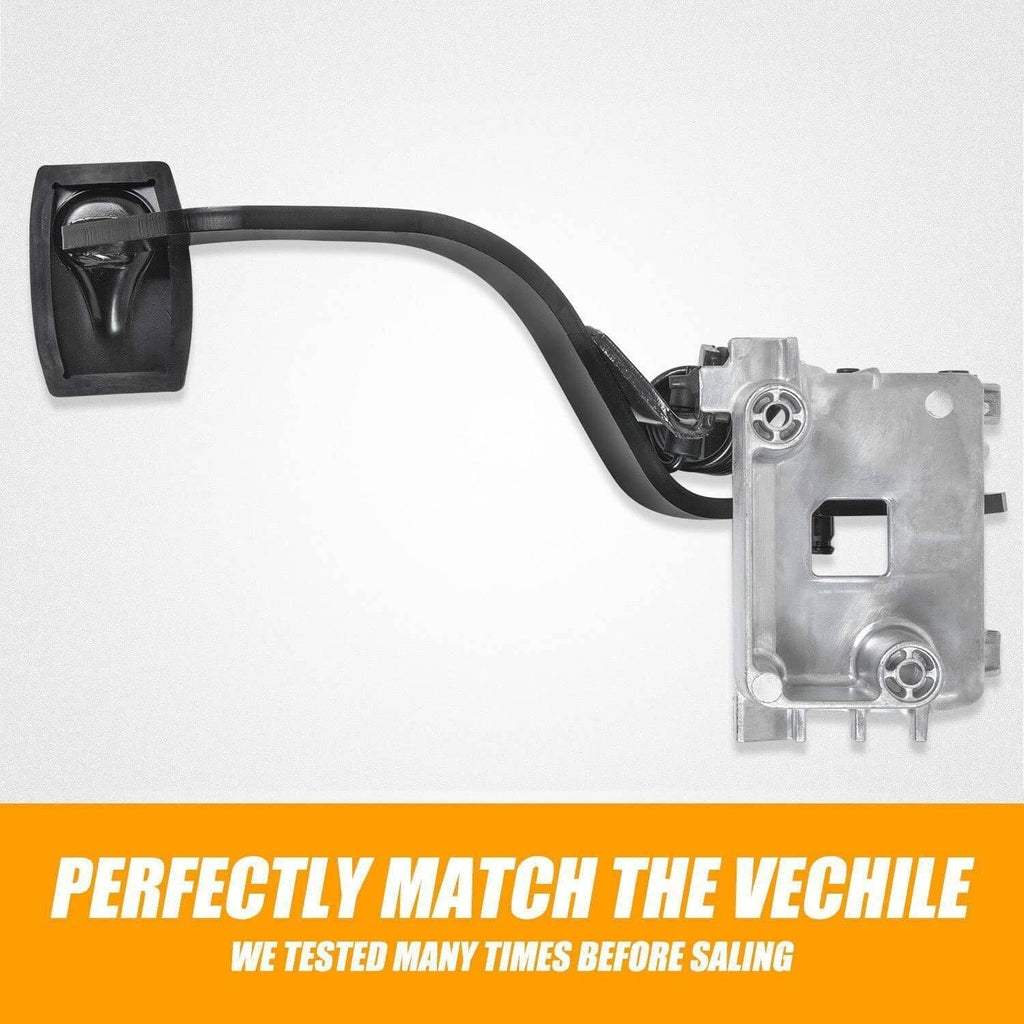 Clutch pedal assembly with black pedal arm and metal bracket, rubber foot pad attached