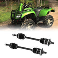 ATV front CV joint axle pair with rubber boots and metal end joints