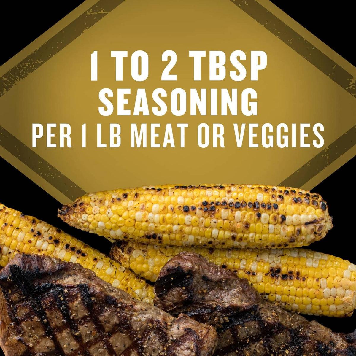 Garlic butter seasoning serving guide over grilled corn