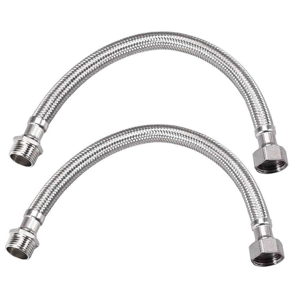 16-inch braided stainless steel hose with G1/2 connectors
