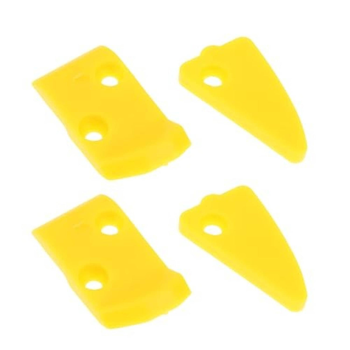 Yellow plastic tire changer mount/demount head inserts, set of four pieces