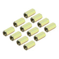 M10 x 1 hex coupling nuts, zinc-plated yellow, fine internal thread