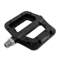 Mountain bike flat pedals, black with 3-bearing sealed design and grip pins