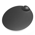 Fuel tank door filler cover, round dark gray with raised cap knob