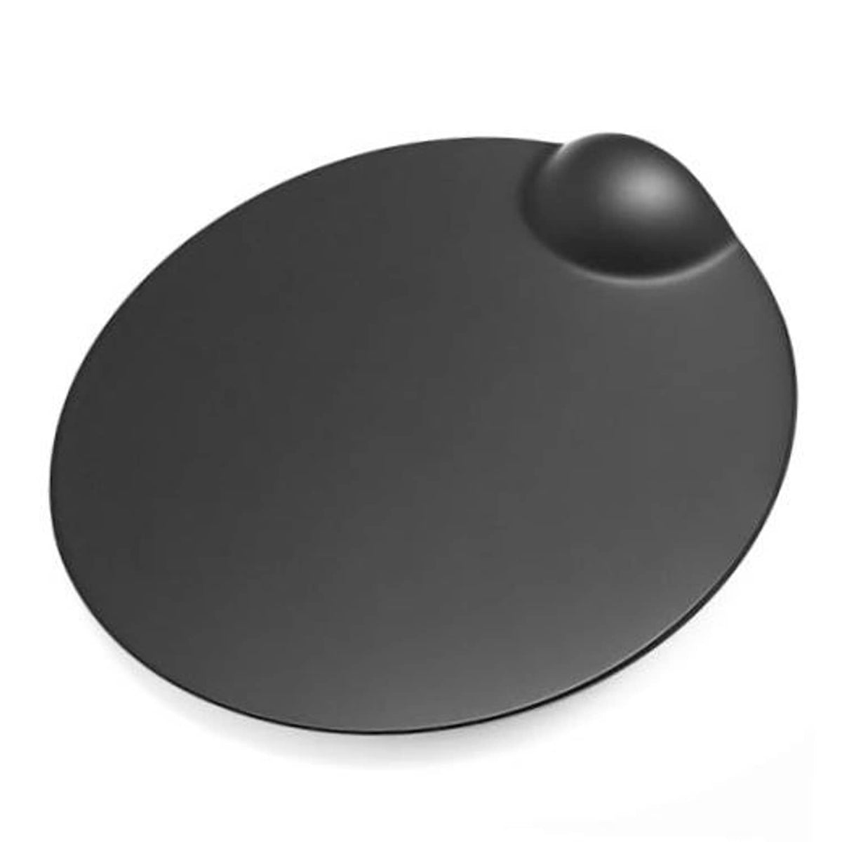 Fuel tank door filler cover, round dark gray with raised cap knob