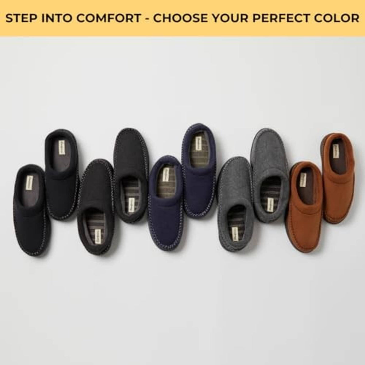 Set of slip-on clog slippers in multiple colors, perforated upper, cushioned sole