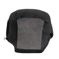 Dark gray cloth front driver seat bottom replacement cover with gray insert panel