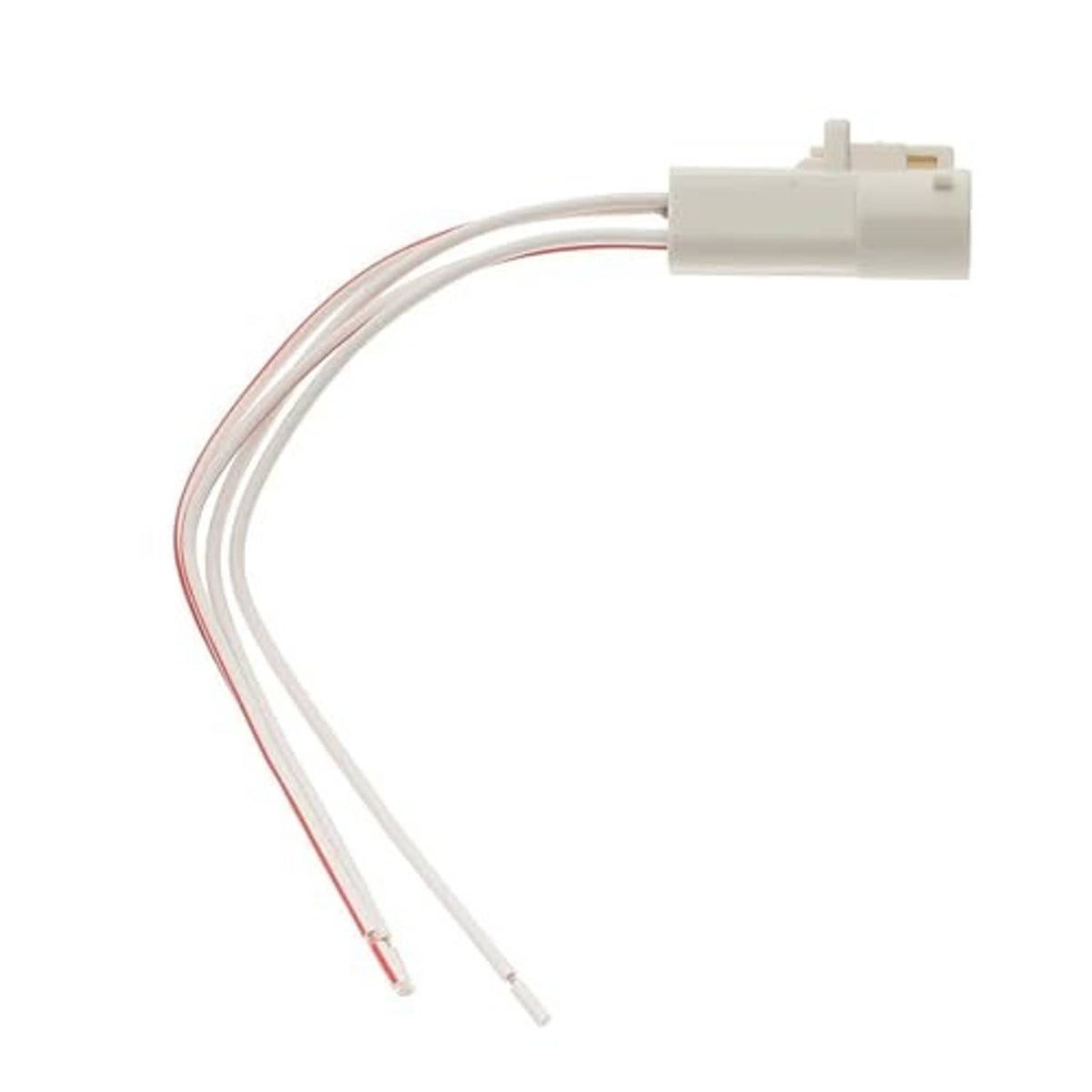 AC compressor clutch pigtail wiring harness connector with white connector and 2 loose wires