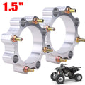 Front wheel spacer set with 4-bolt aluminum rings and gold-toned studs