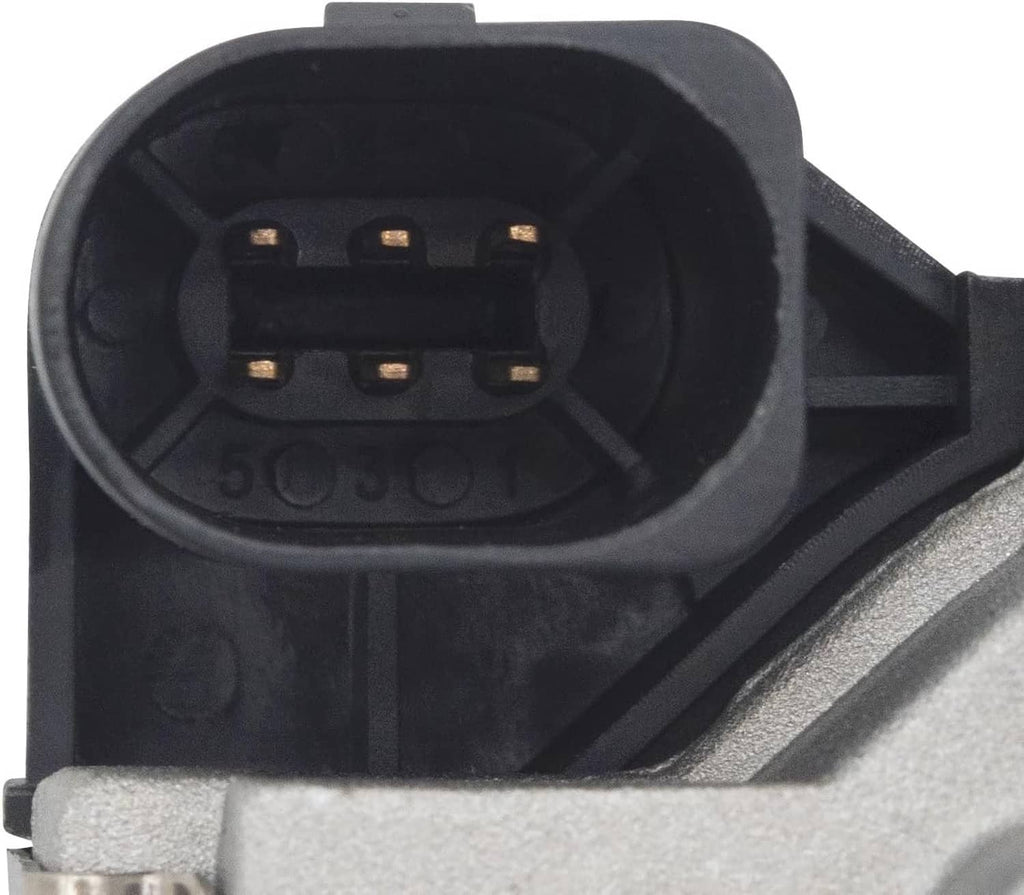 Electronic throttle body electrical connector with gold pins on black housing