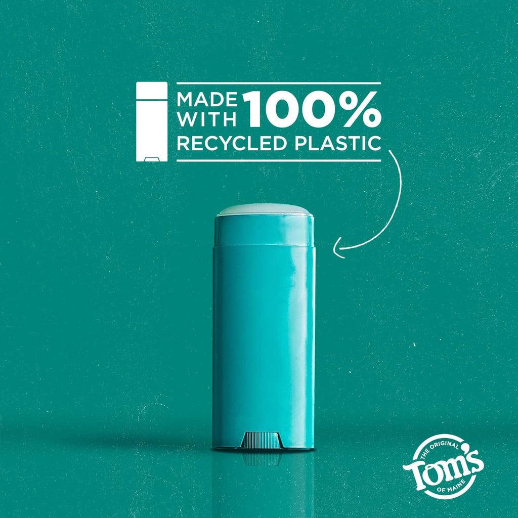 Teal Tom's cucumber aloe aluminum-free deodorant stick, made with recycled plastic