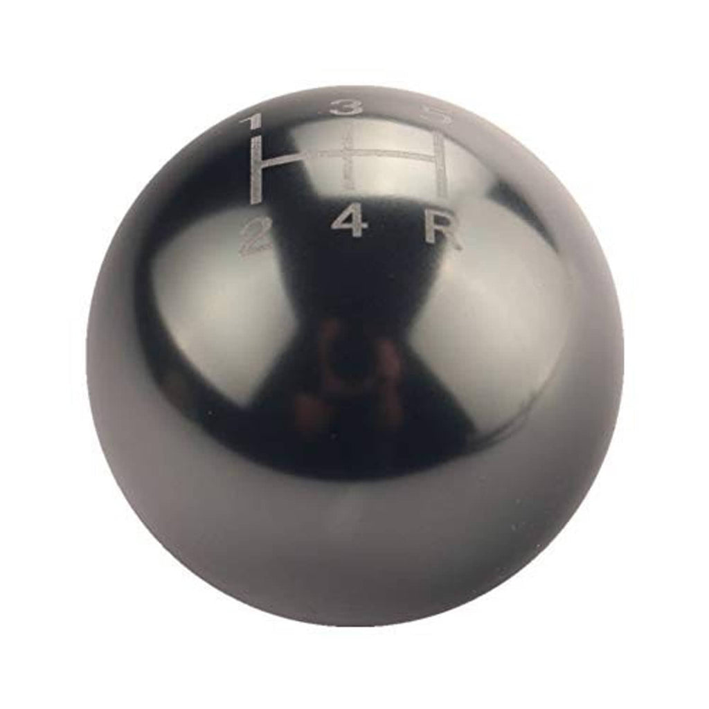 Black 5-speed shift knob with silver gear markings for 1,3,4, R