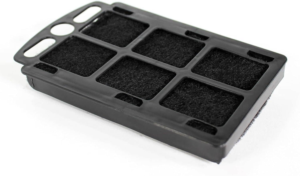 Black filter sponge cartridge with multiple cutouts and rectangular mounting frame