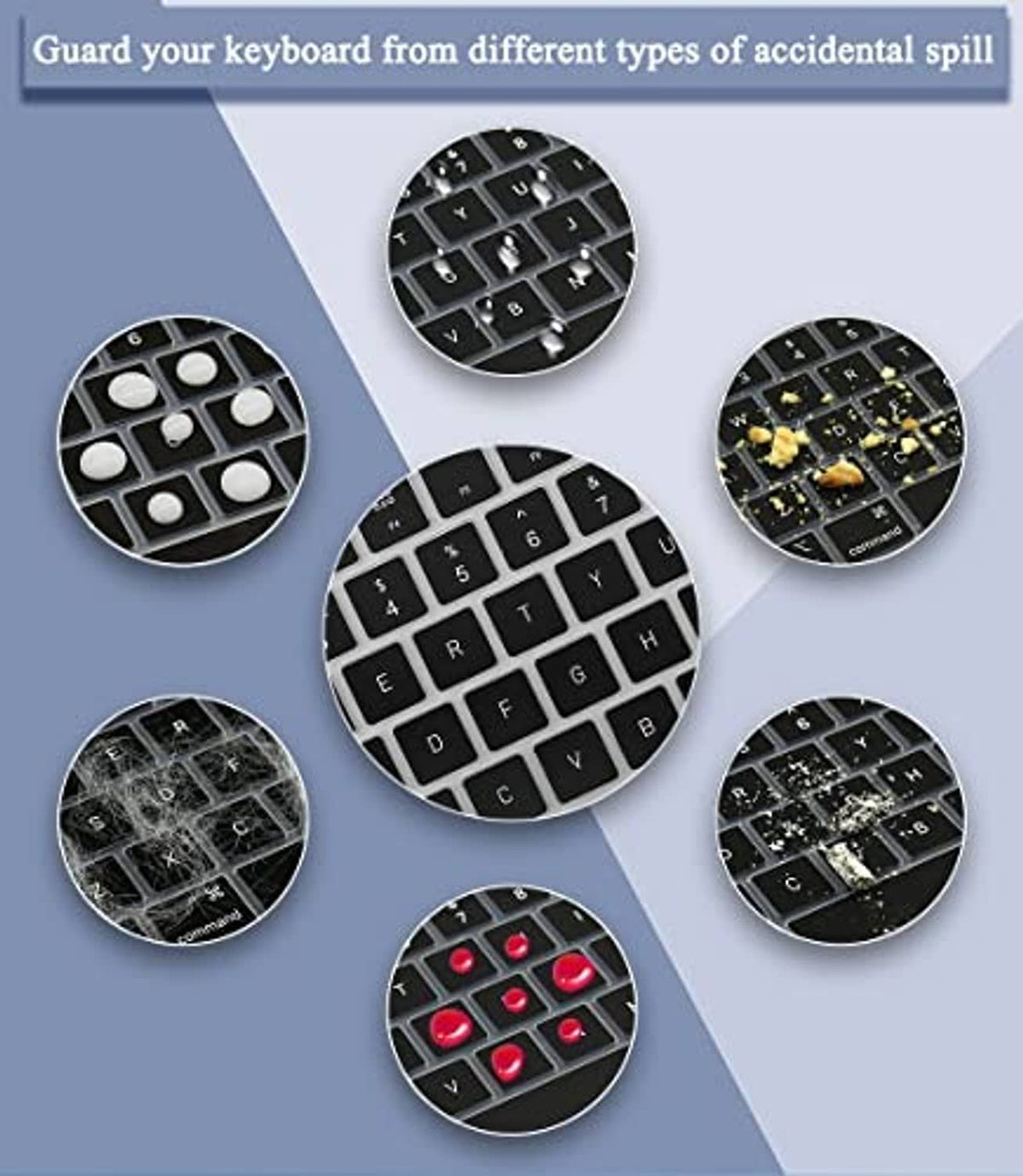Silicone keyboard cover with cutouts for keys on Apple Magic Keyboard numeric keypad