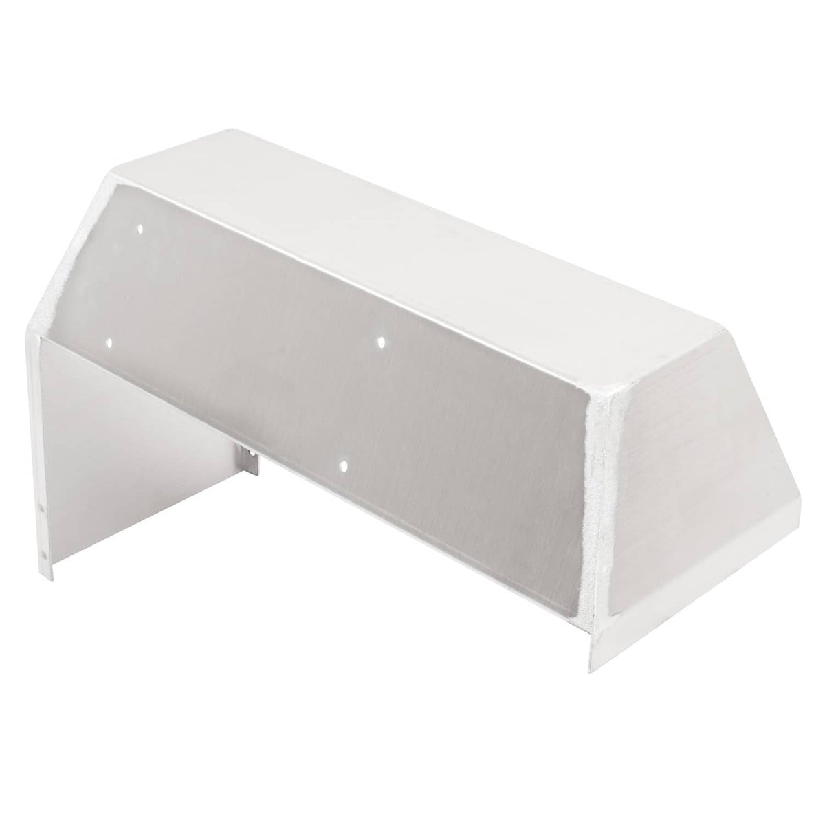 Aluminum steering console mount bracket with wide raised channel and end supports.