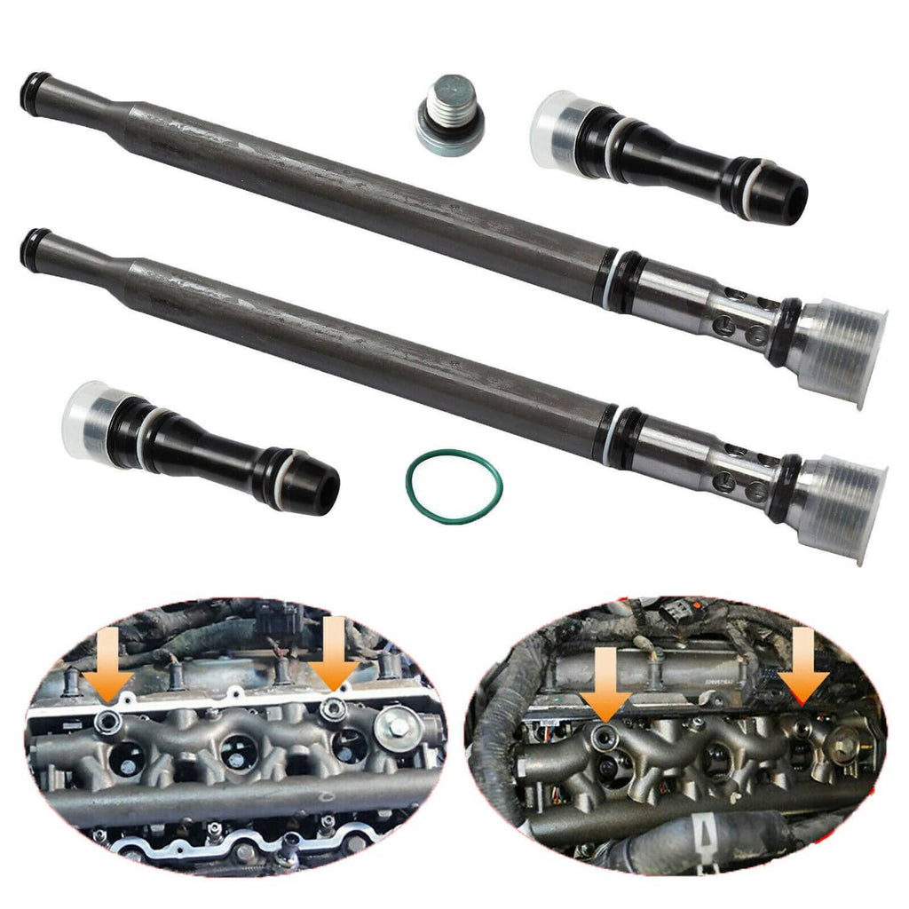 Oil stand pipe & dummy plug kit: two black pipes, O-ring gasket, cap