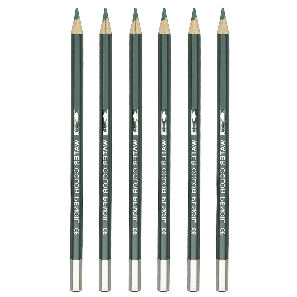 RivetOak PATIKIL Watercolor Pencil, 6Pcs Water Soluble 1 Count (Pack of 6), Dark Green