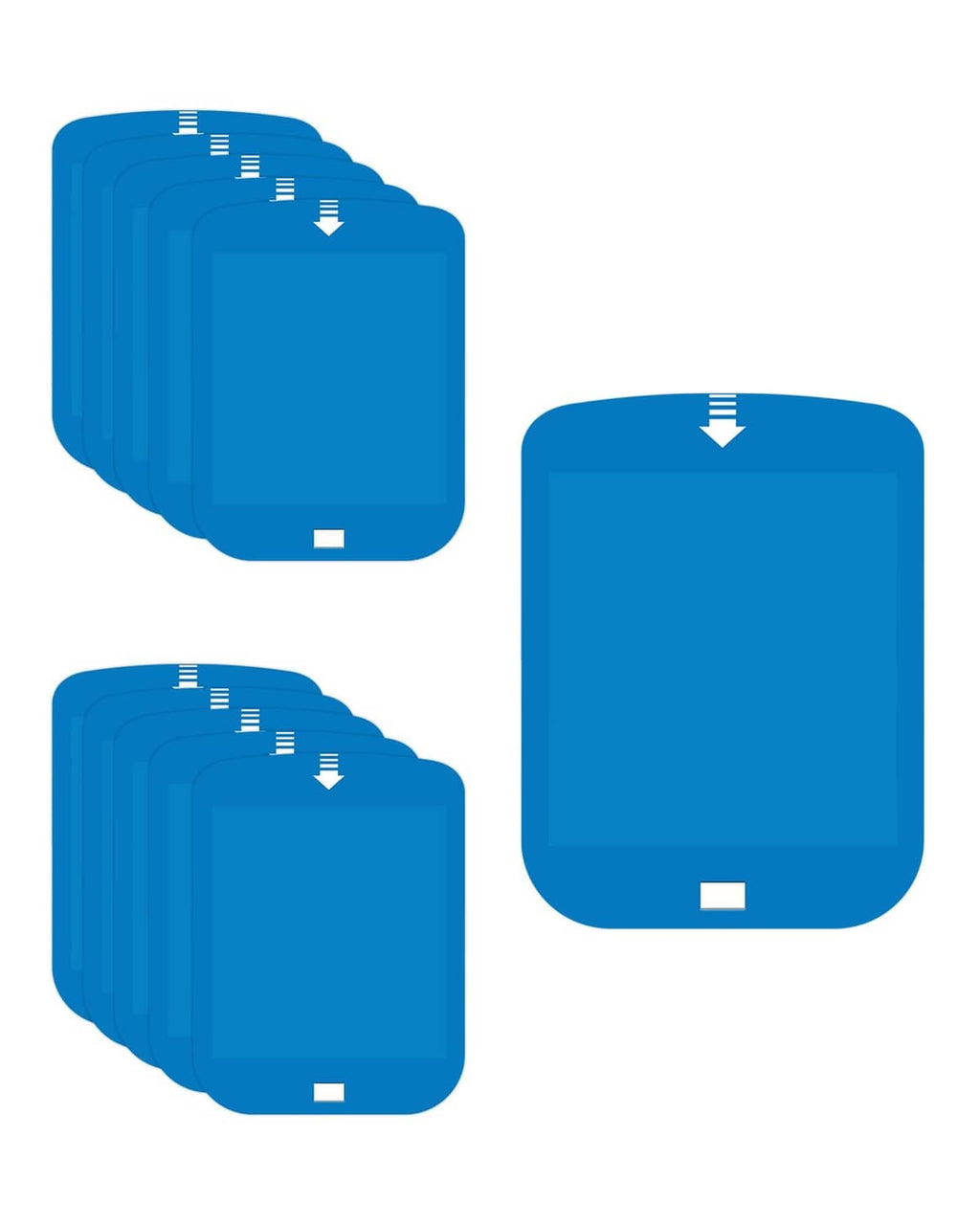Set of blue light trap replacement sticky pads, peel-and-stick refills