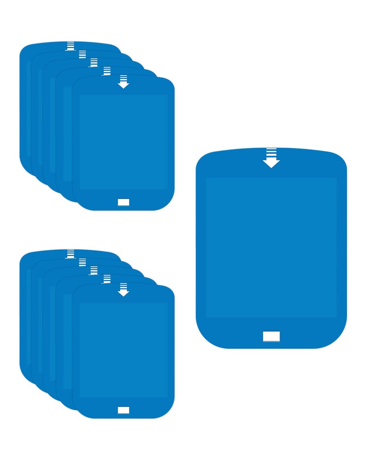 Set of blue light trap replacement sticky pads, peel-and-stick refills