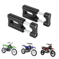 Black handlebar riser clamp set with silver mounting bolts for 22mm/7-8 bars