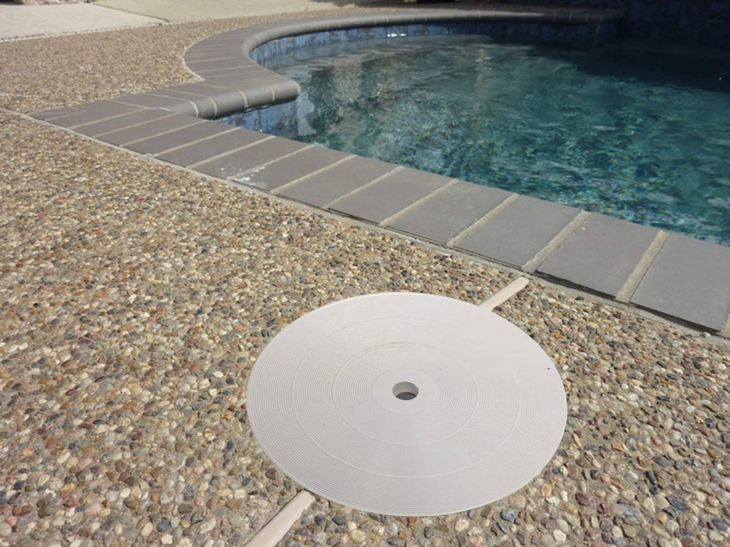 White circular deck lid with concentric rings and central opening