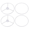 White 150mm lampshade holder ring frame set: circular metal rings with mounting hole
