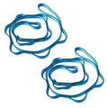 Blue nylon daisy chain rope lanyard strap with looped rings