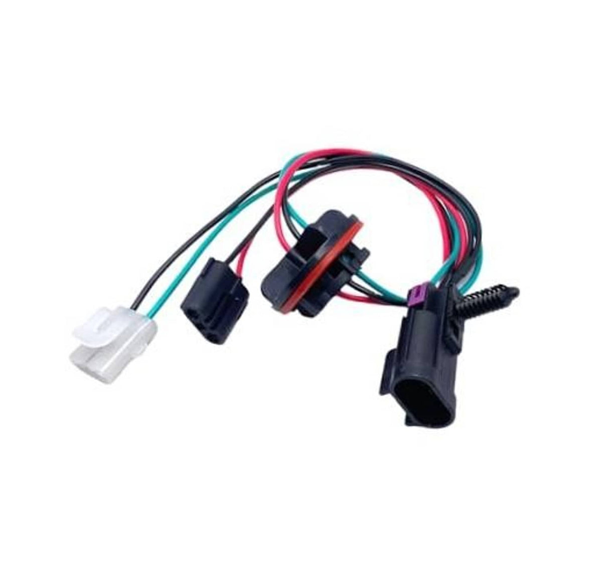 Headlight wiring harness with multi-wire leads and a 3-pin headlamp connector
