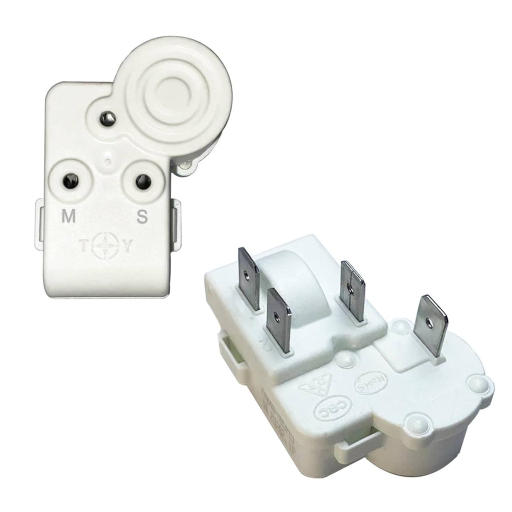 Refrigerator over load protector relay, white molded housing with metal terminals