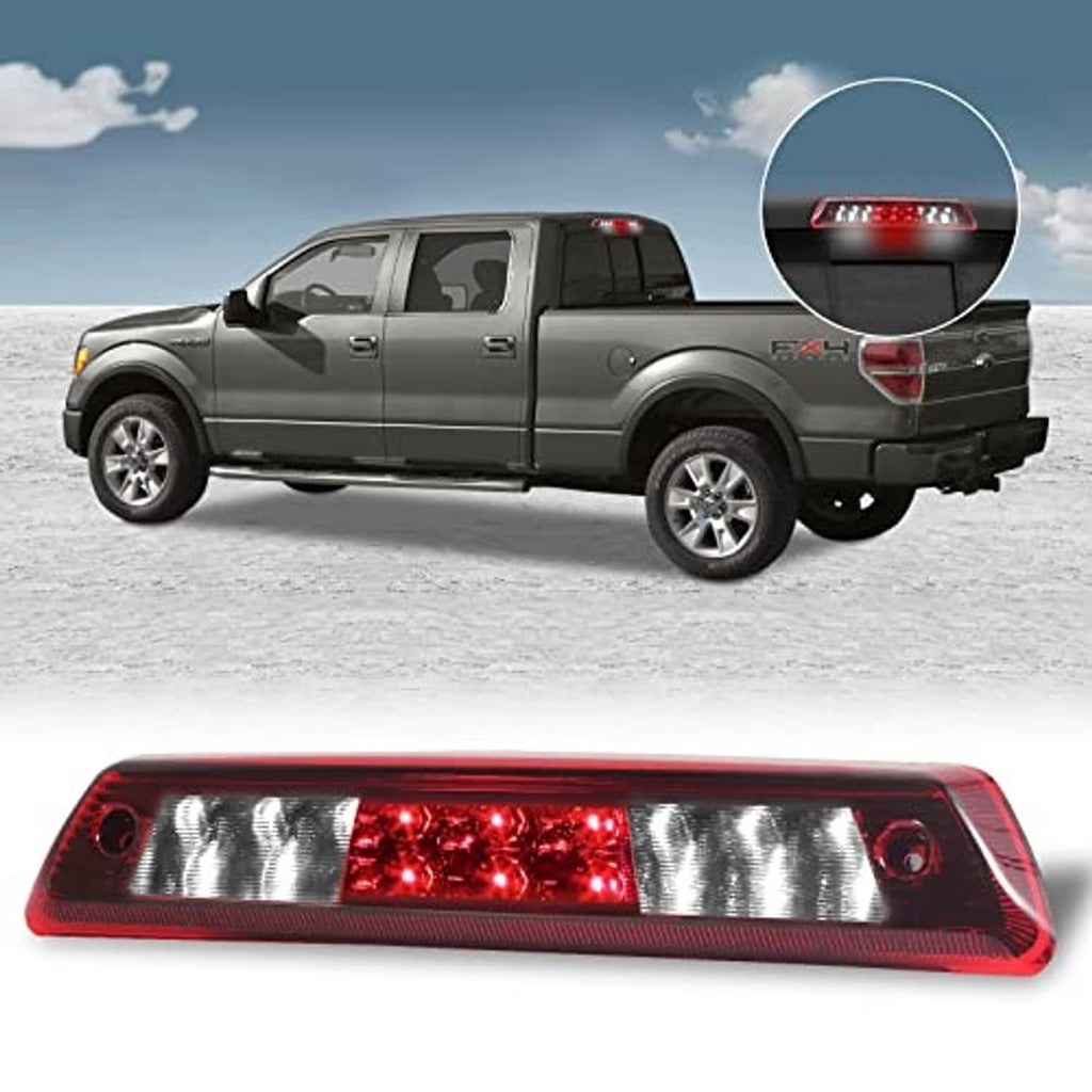 Rear tail brake light replacement, red lens with clear LED strips