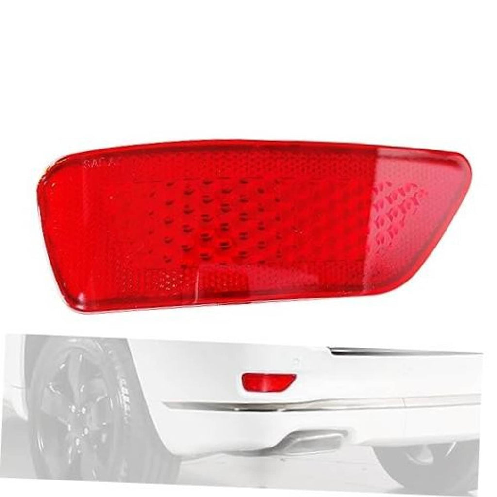 Left rear bumper trim reflector lens, red with clear side section