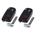 Black remote key fob with lock, unlock, and panic buttons plus metal key blade