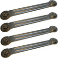 Replacement rocker arm bearing brackets, set of four metal arms with end bushings