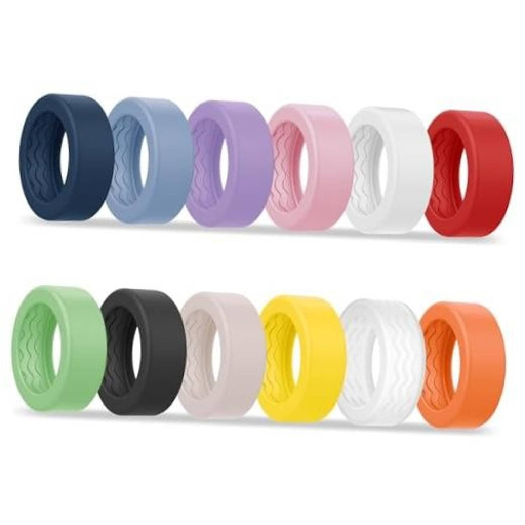 Assorted color silicone Oura ring covers set, multiple matte finishes