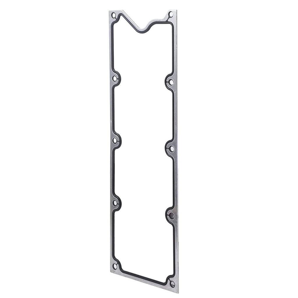 LS valley cover gasket panel with cutouts and bolt holes