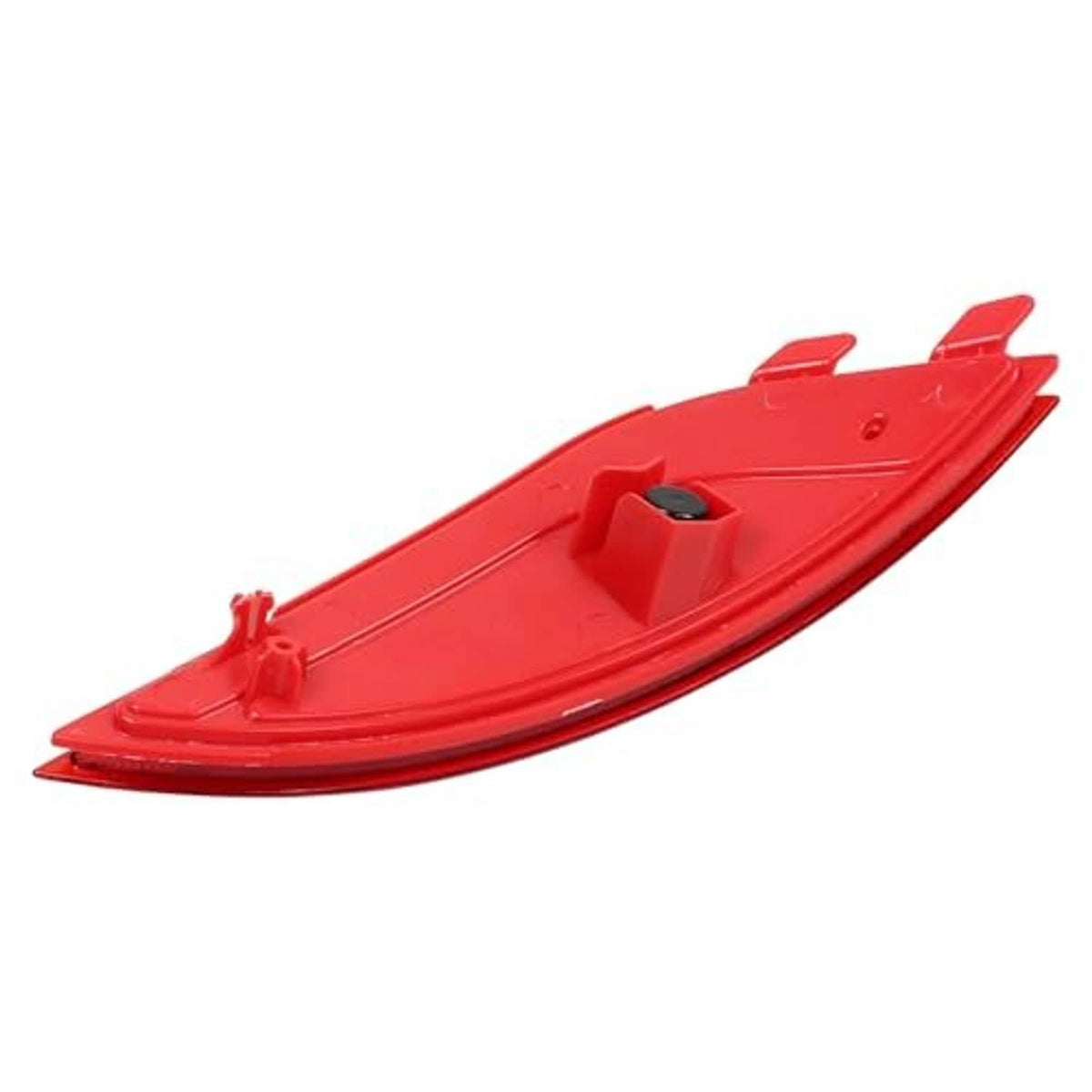 Red rear bumper reflector with molded back housing and mounting brackets