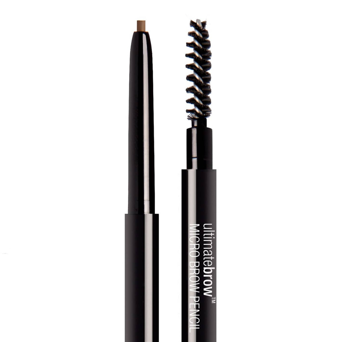Eyebrow micro pencil and spoolie brush applicator, Soft Brown