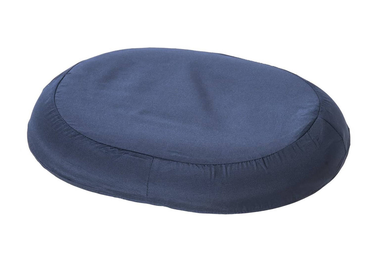 Navy molded donut cushion with central hole