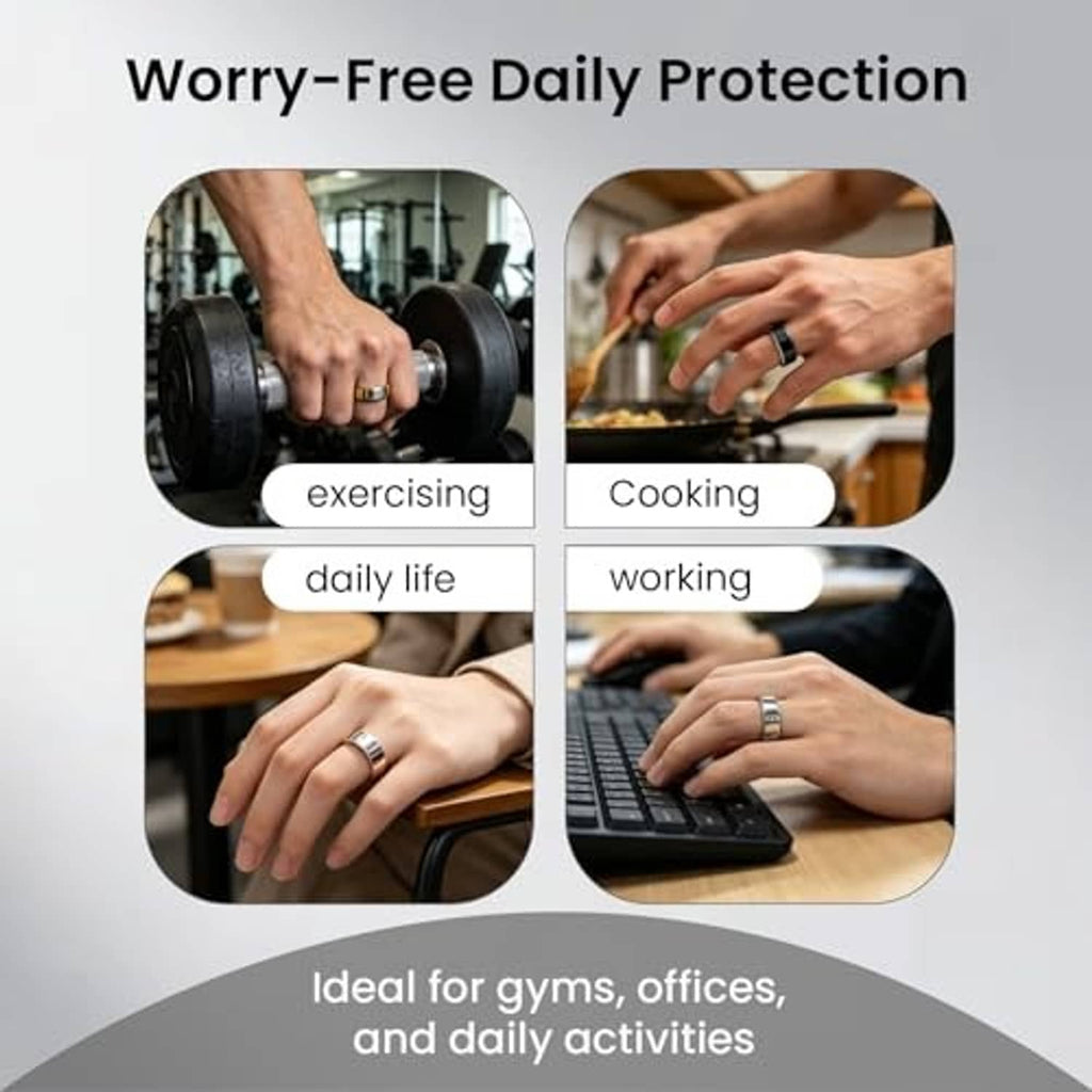 Gold and silver Oura Ring cover with clear side protector film