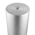 Double-sided reflective insulation roll, silver aluminum foil over foam core