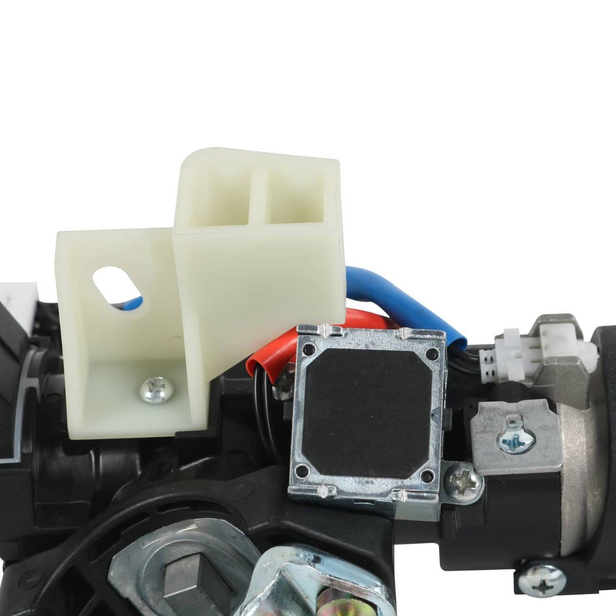 Ignition lock switch assembly with wiring connectors and metal mounting bracket