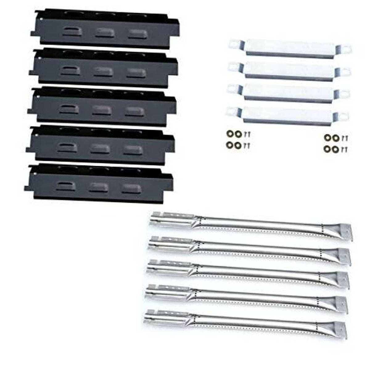 Grill heat plate and crossover tube repair kit, 5 plates and 4 tubes