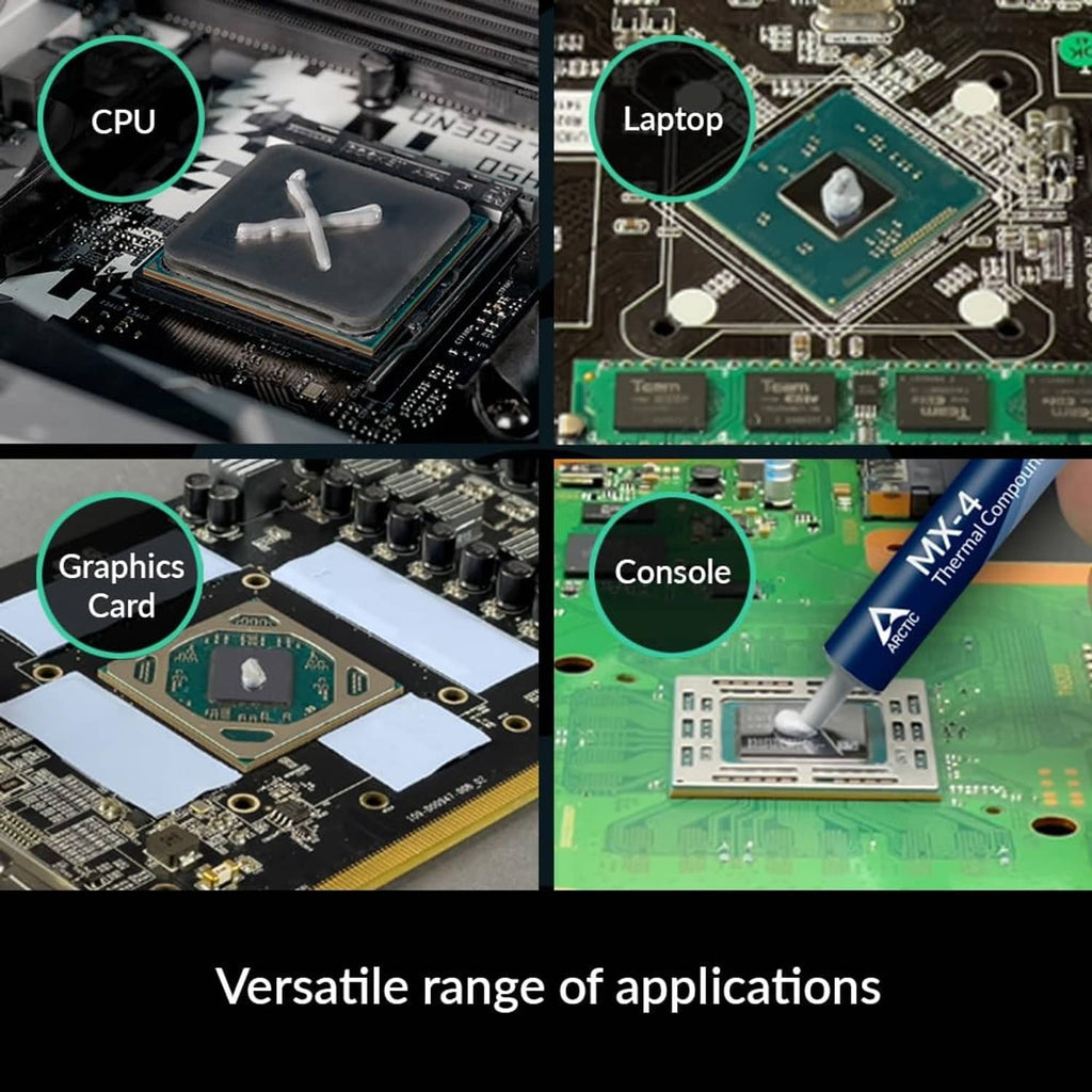 Thermal paste on computer components with syringe applicator