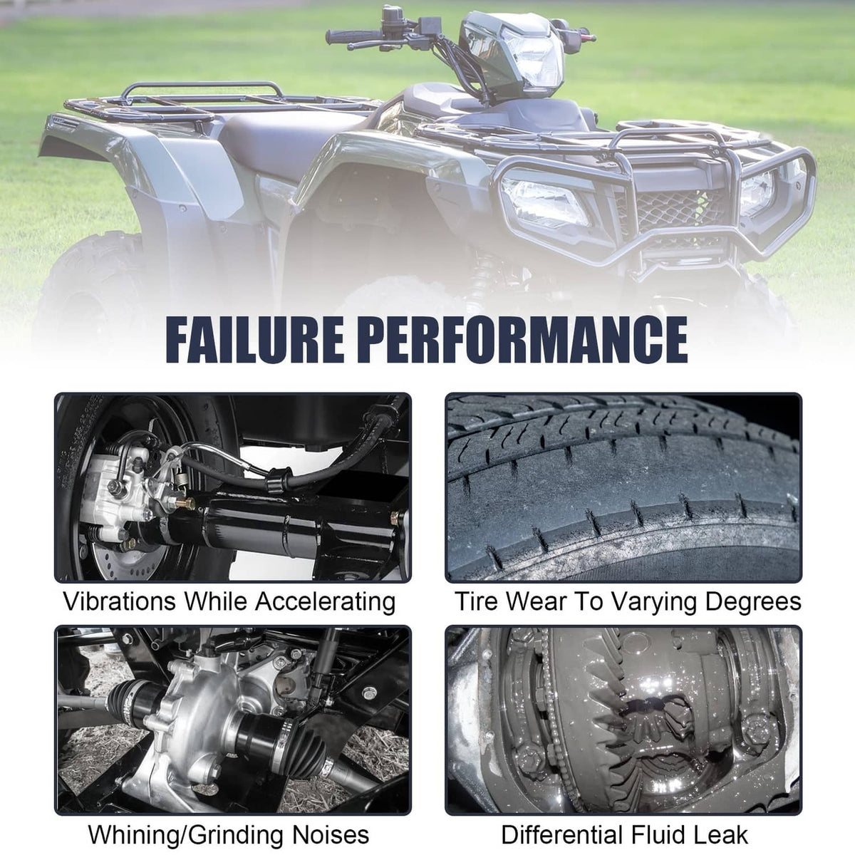 Rear differential assembly and drivetrain area, silver metal unit with axle output