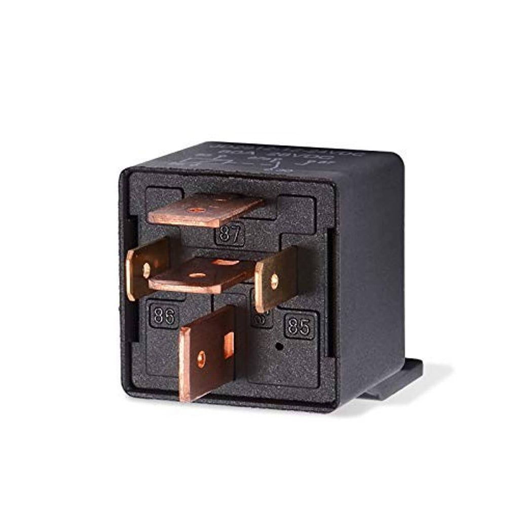 Relay base with copper contact blocks and numbered terminals for 5-pin switching
