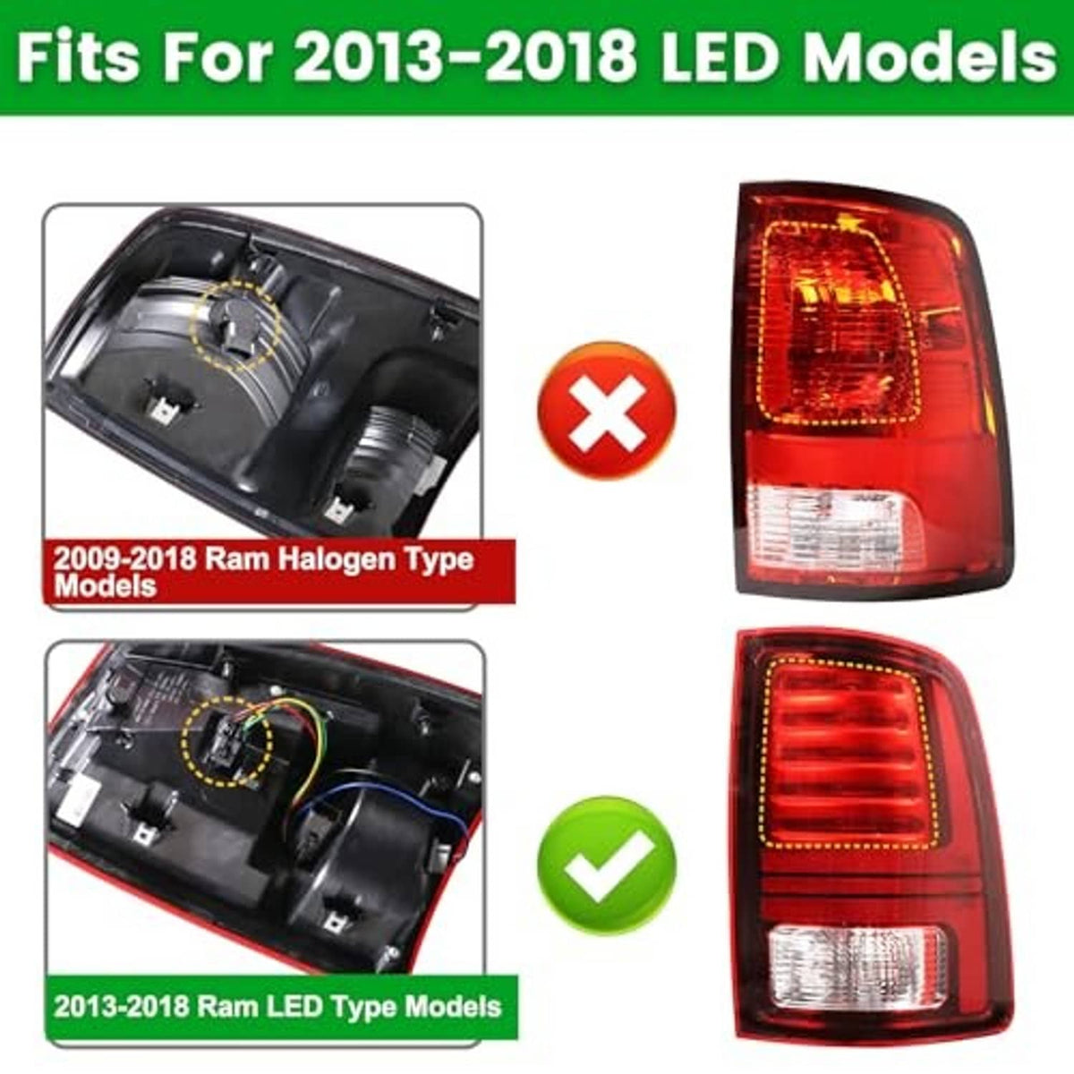 Right side tail light with red lens and clear bottom reflector, front view