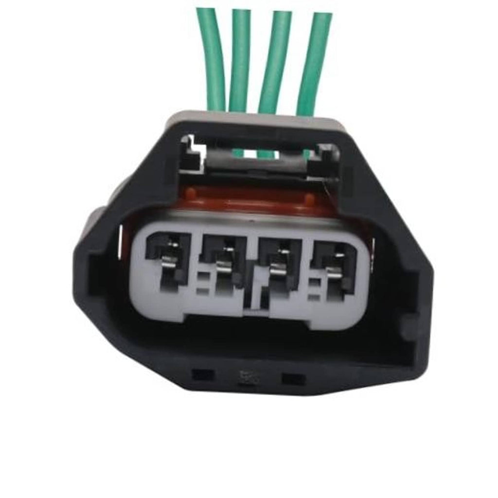 Electronic throttle body actuator connector pigtail with green wire leads