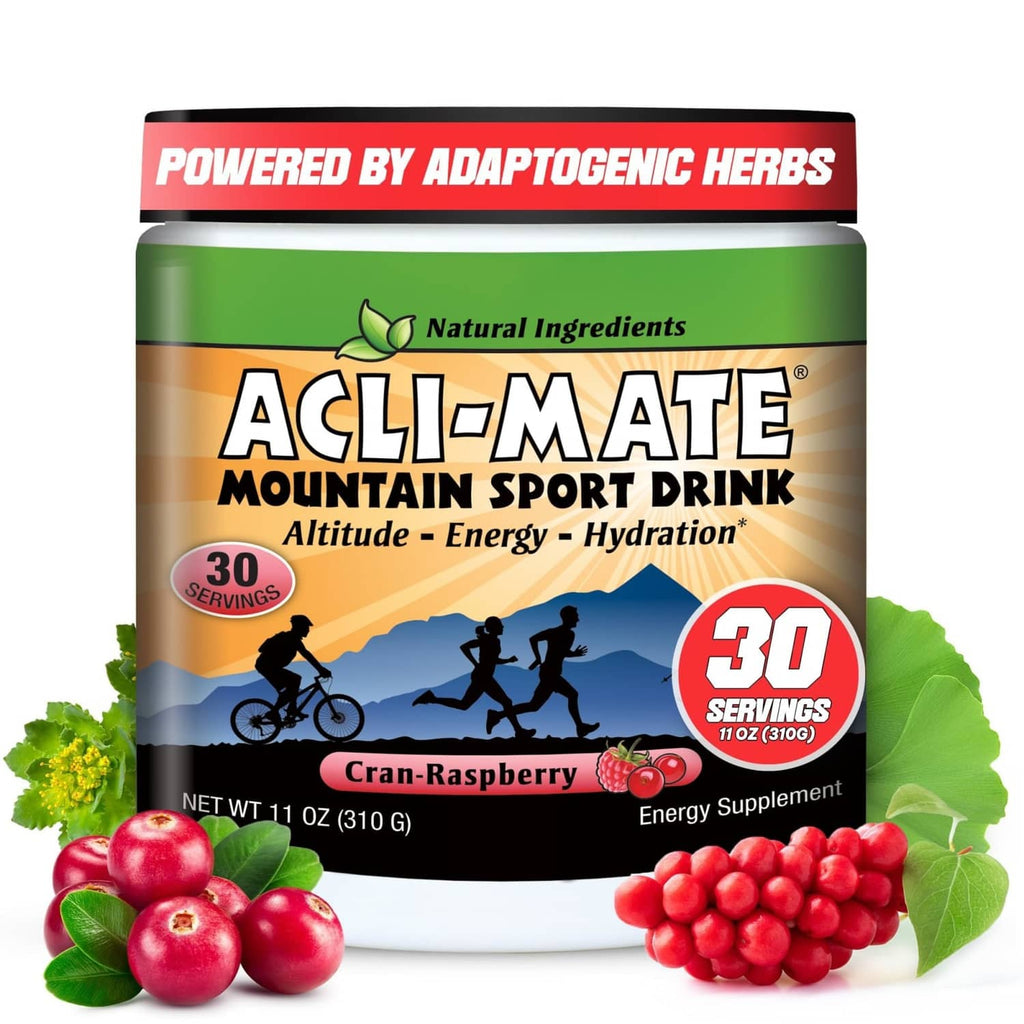 Acli-Mate mountain sport drink tub, cran-raspberry flavor, 30 servings, green cap