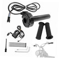 Black twist throttle with key ignition, grips, wiring harness and mounting hardware