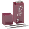 Steel collar stays, 2.5 in pins with carrying case, maroon